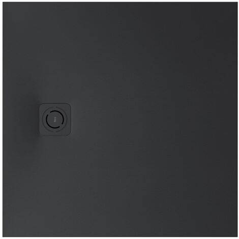 Receveur de douche extra plat en Stonex® "Terran-N"+Grille "Twist"-800x800mm - Noir