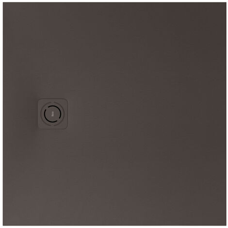 Receveur de douche extra plat en Stonex® "Terran-N"+Grille "Twist"-900x900mm - Café