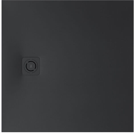 Receveur de douche extra plat en Stonex® "Terran-N"+Grille "Twist"-900x900mm - Noir