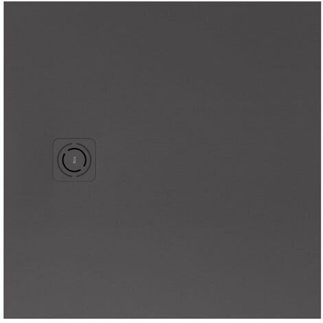 Receveur de douche extra plat en Stonex® "Terran-N"+Grille "Twist"-900x900mm - Onyx