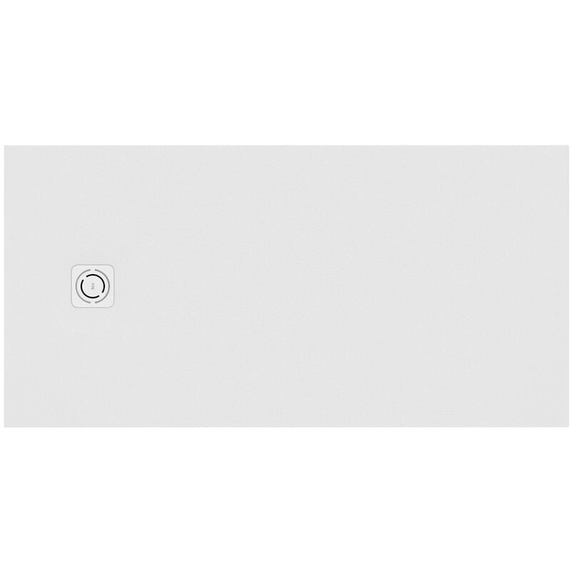 Receveur de douche extra plat en Stonex® Terran-N+Grille Twist -1000x800mm - Blanc