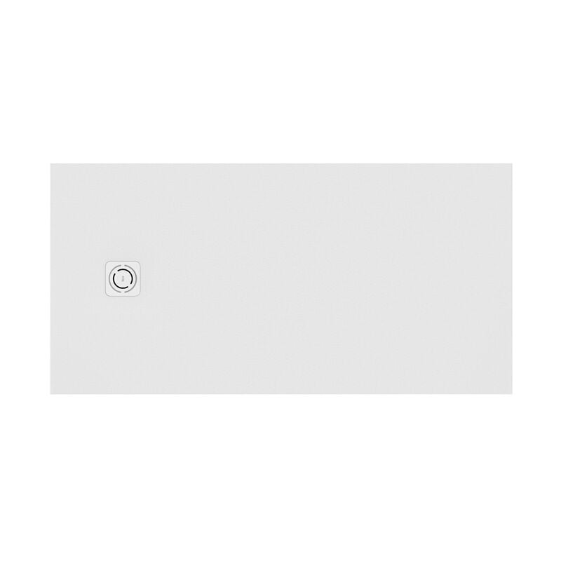 Receveur de douche extra plat en Stonex® Terran-N+Grille Twist - 1600x900mm - Blanc