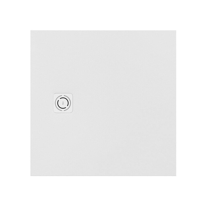 Receveur de douche extra plat en Stonex® 'Terran-N'+Grille 'Twist'-800x800mm - Blanc