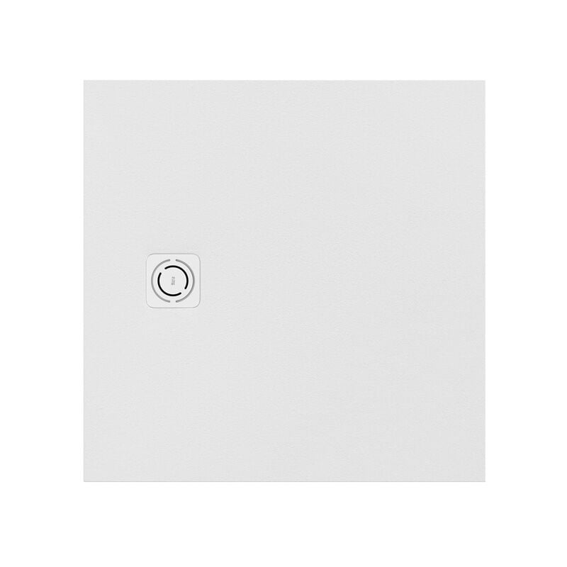 Receveur de douche extra plat en Stonex® 'Terran-N'+Grille 'Twist'-900x900mm - Blanc