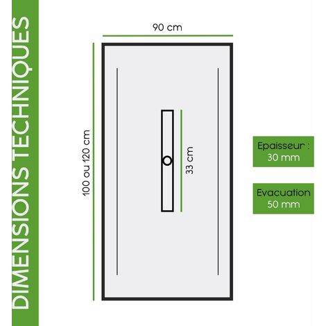 Receveur de douche extra plat Gris Ciment 90x120 cm Receveur de douche extra plat Gris Ciment 90x120 cm