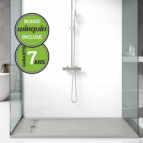 Receveur de douche extra-plat Gris Humo + bonde | Collection G