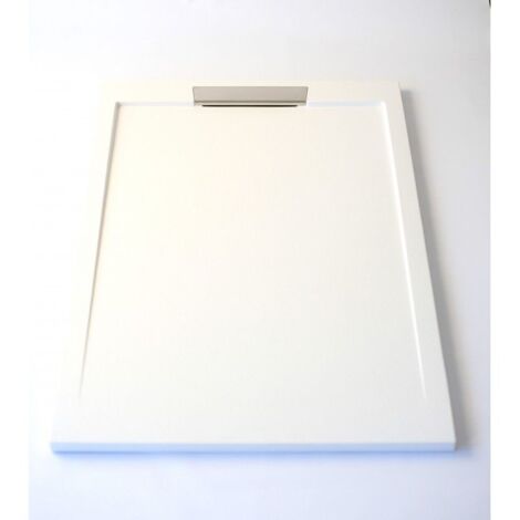 Receveur de douche extra plat NEO INOX blanc Ral 9003 80X100