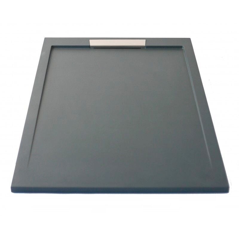 Receveur de douche extra plat neo inox Gris ardoise Ral 7016 80X100