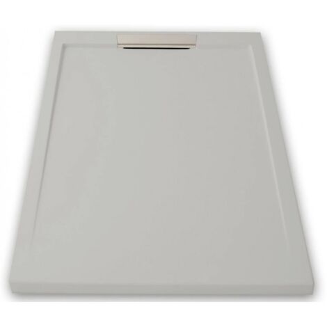 Receveur de douche extra plat NEO INOX Gris poussière  Ral 7037 80X100