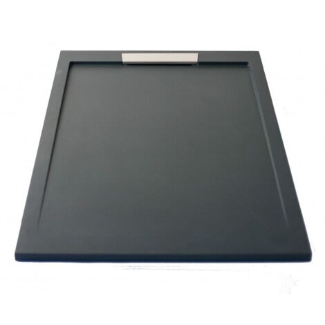 PDD – Receveur de douche extra plat noir Ral 9005 90x180 cm – Forme rectangulaire – Hauteur 3 cm – Bonde d’évacuation cachée incluse