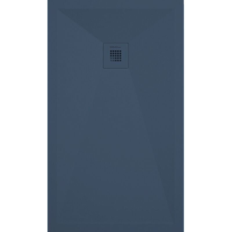 Receveur de douche 70x190 cm extra plat ONDA en résine surface ardoisée anthracite Grille anthracite