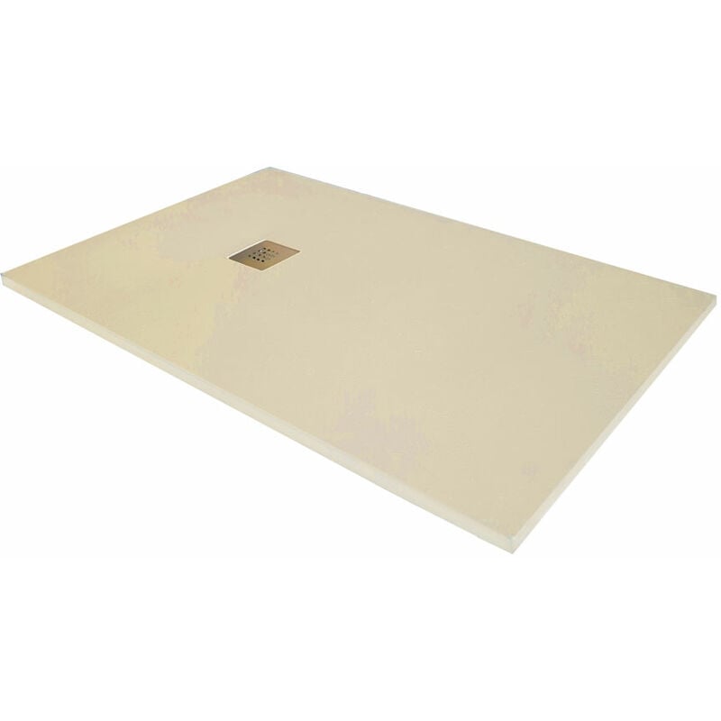 Receveur de douche en résine extra plat à poser 80x100cm - beige - rio