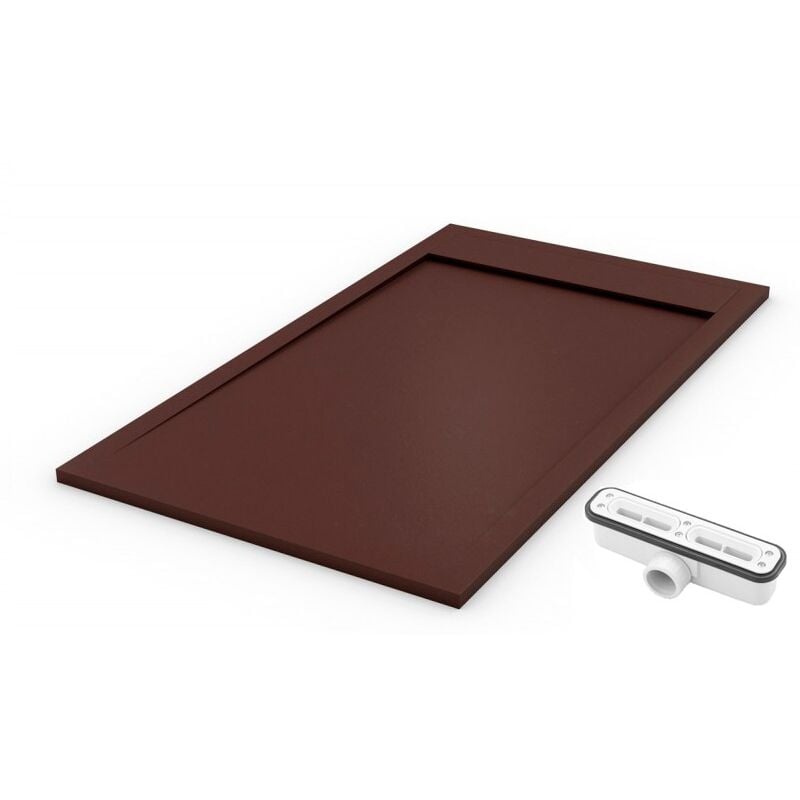 Receveur de douche extra plat premium ambiente Chocolat Ral 8017 70x120