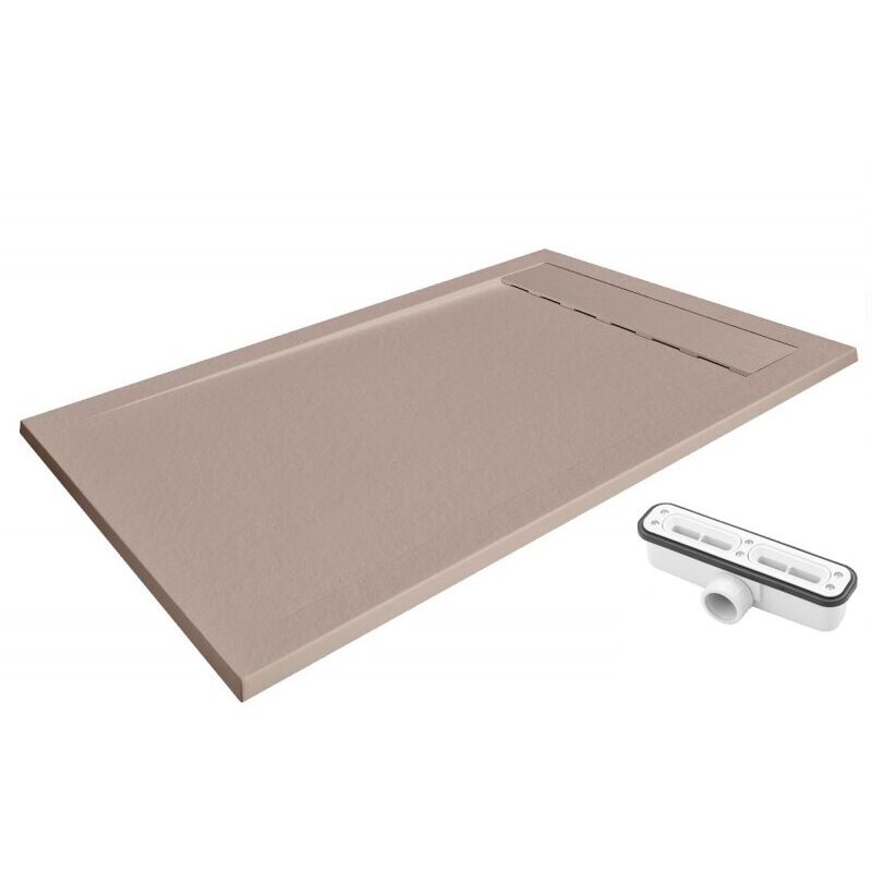 Receveur de douche extra plat premium ambiente Moka Ral 1019 100x140