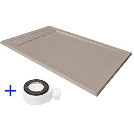 Receveur de douche extra plat PREMIUM AMBIENTE Moka Ral 1019 90x100