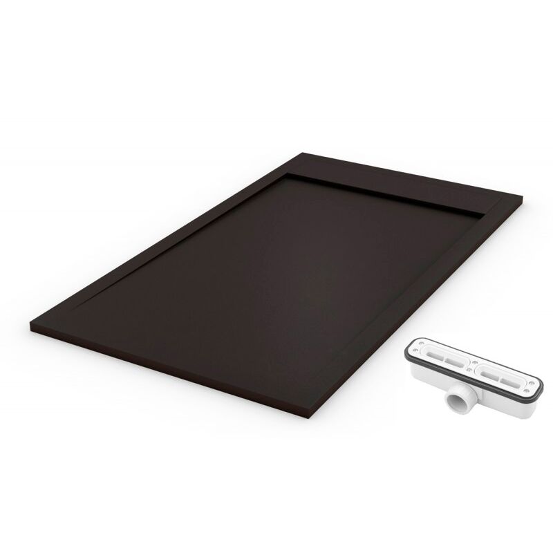 Receveur de douche extra plat premium ambiente noir Ral 9005 90x170