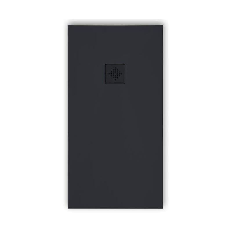 Receveur de douche 90 x 170 cm extra plat pure en résine surface ardoisée anthracite Grille anthracite