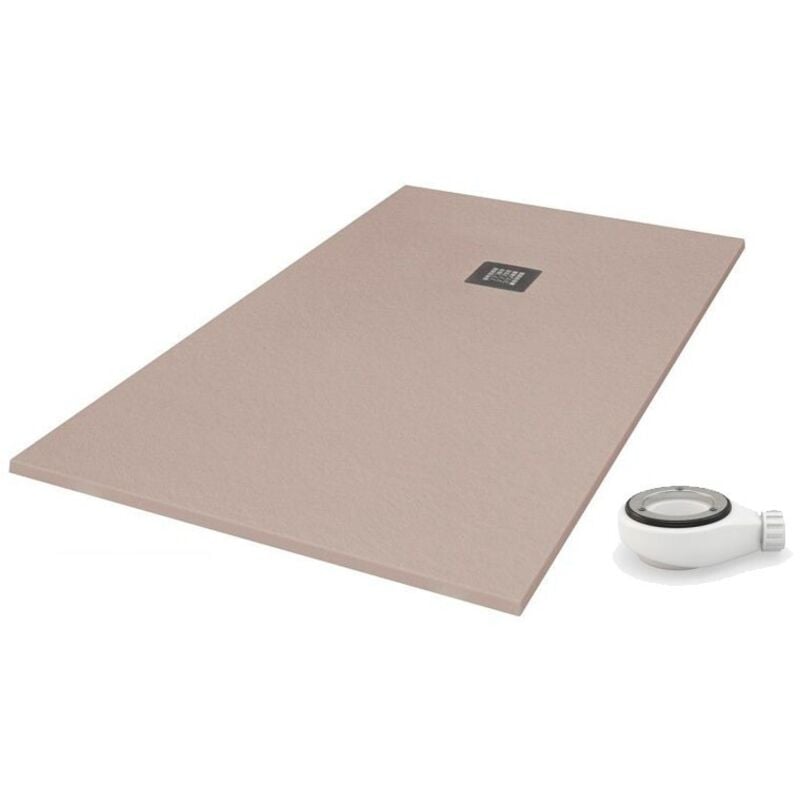 PDD - Receveur de douche extra plat quartz Moka Ral 1019 80X140