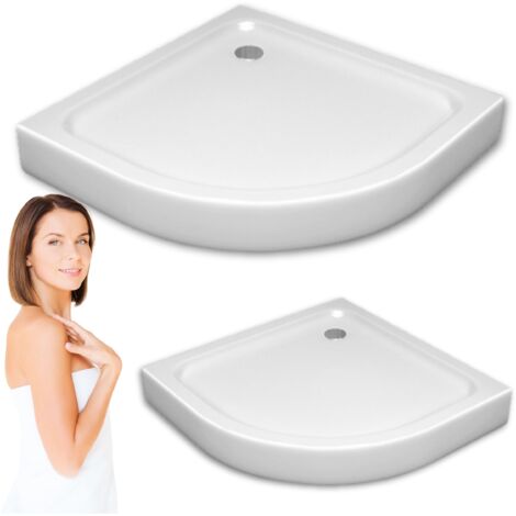 Desconocido – Receveur de douche extraplat 90x90cm – Antidérapant 1/4 de cercle – Acrylique facile à nettoyer – Installation rapide