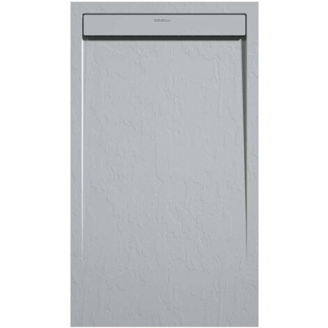 Receveur de douche Gris 7035, finition Ardoise Stone SMART, grille de couleur - 150 x 90 cm