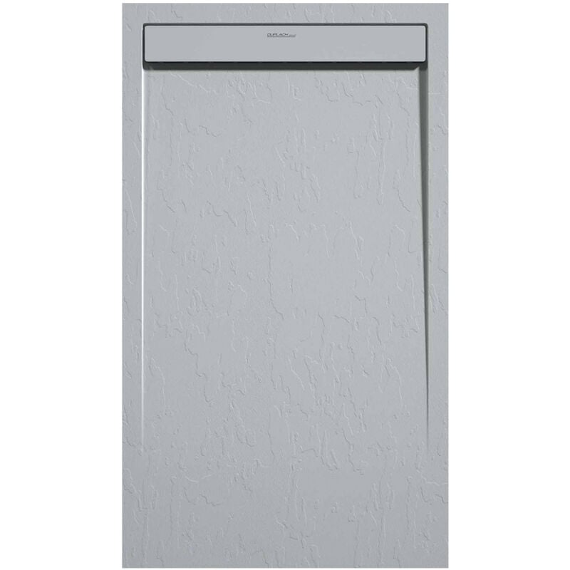Receveur de douche Gris 7035, finition Ardoise Stone smart, grille de couleur - 90 x 80 cm