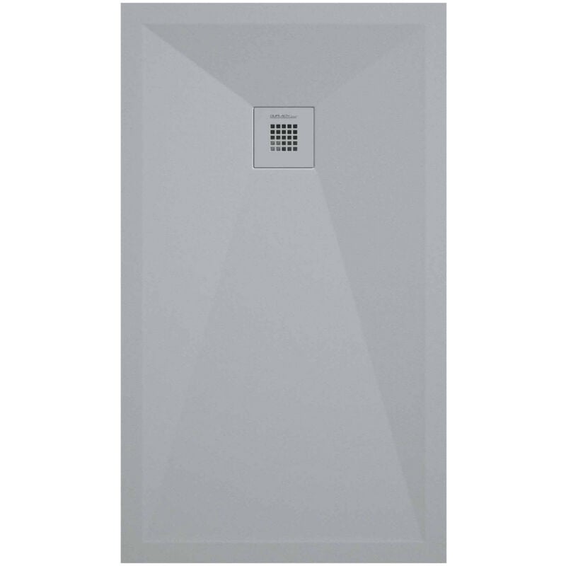 Receveur de douche gris clair lisse Stone Plus, grille de couleur - 70 x 70 cm