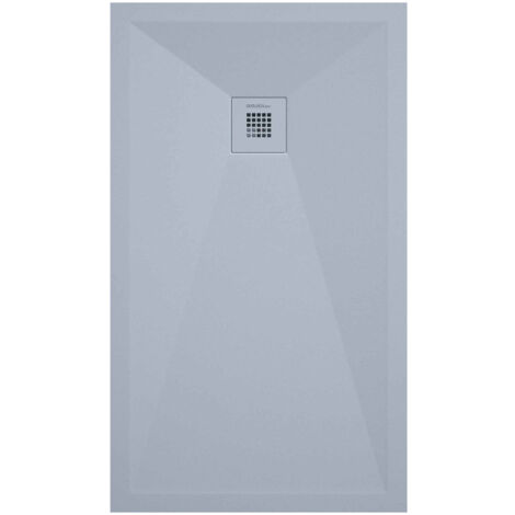 Receveur de douche gris lisse Stone Plus, grille de couleur - 120 x 90 cm