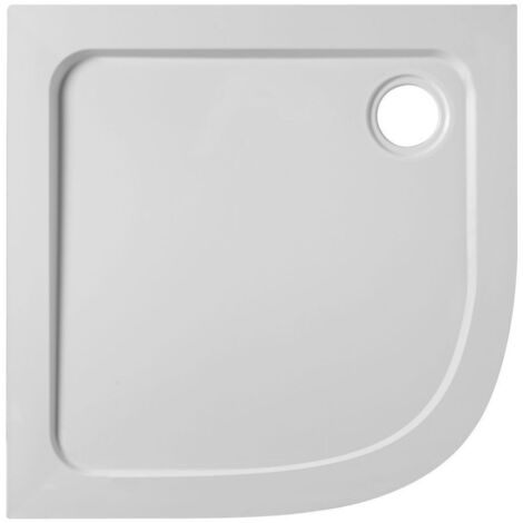Jacob Delafon – Receveur de douche à poser quart de rond 90 x 90 cm – Extra-plat 4 cm – Résine bi-composants avec traitement antibactérien – Surface lisse et brillante