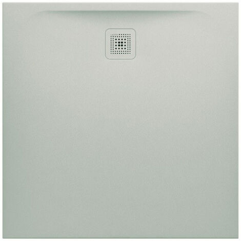 Receveur de douche LAUFEN PRO, carré, écoulement latéral 1000 x 1000 x 33 mm, gris clair LAUFEN