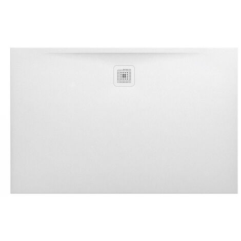 Receveur de douche LAUFEN PRO rectangulaire, bonde côté long 1400 x 900 x 30 mm blanc mat LAUFEN