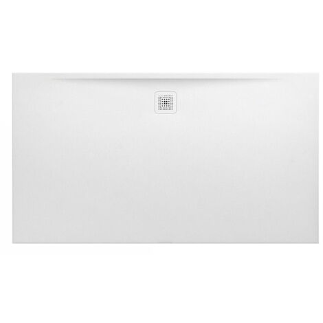 Receveur de douche LAUFEN PRO rectangulaire, bonde côté long 1800 x 1000 x 34 mm blanc mat LAUFEN