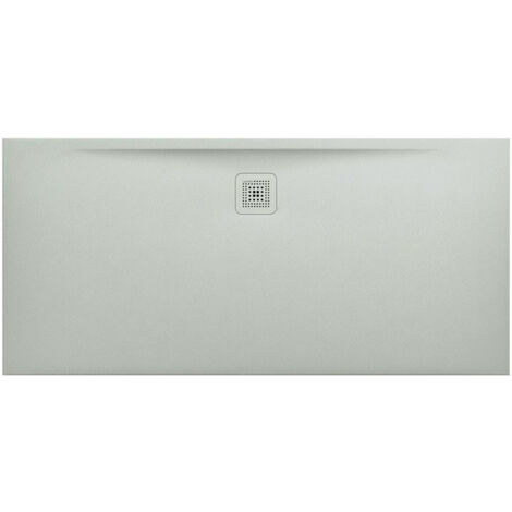 Receveur de douche LAUFEN PRO, rectangulaire, écoulement latéral long, 1600 x 750 x 32 mm, gris clair LAUFEN