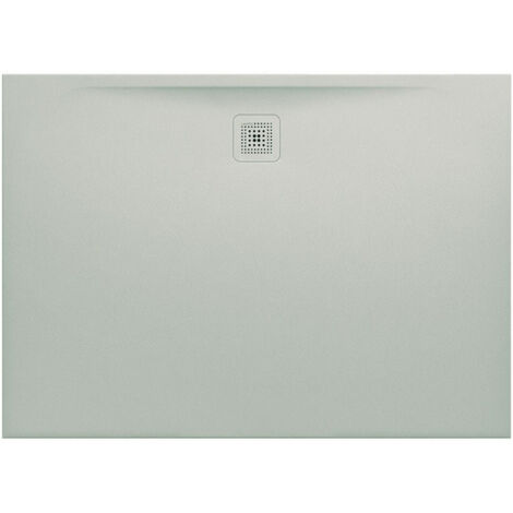Receveur de douche LAUFEN PRO, rectangulaire, écoulement sur le côté long 1400 x 1000 x 30 mm, gris clair LAUFEN