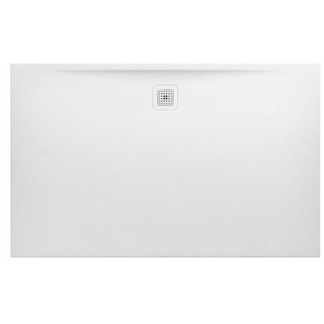 Receveur de douche LAUFEN PRO, rectangulaire, écoulement sur le côté long 1600 x 1000 x 33 mm blanc mat LAUFEN