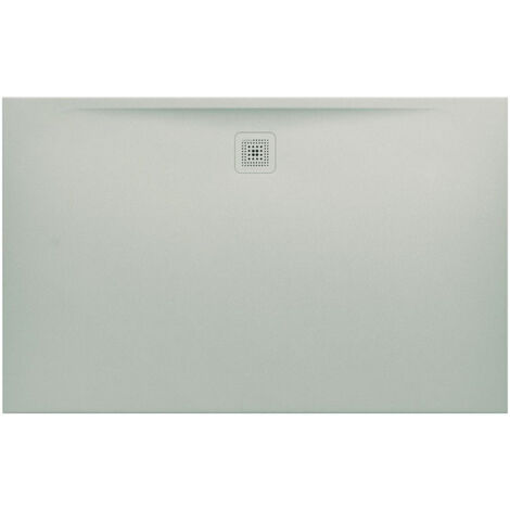 Receveur de douche LAUFEN PRO, rectangulaire, écoulement sur le côté long 1600 x 1000 x 33 mm, gris clair LAUFEN