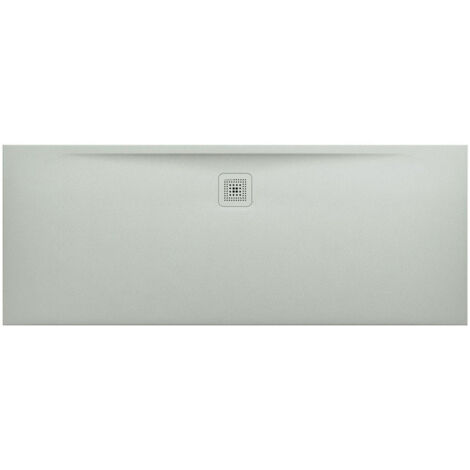 Receveur de douche LAUFEN PRO, rectangulaire, écoulement sur le côté long 1800 x 700 x 33 mm, gris clair LAUFEN