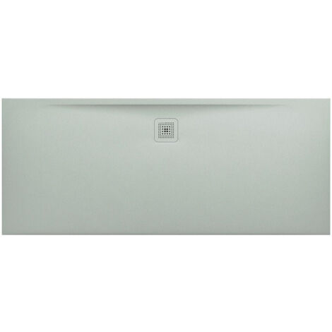 Receveur de douche LAUFEN PRO, rectangulaire, écoulement sur le côté long 1800 x 75 x 33 mm, gris clair LAUFEN