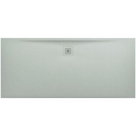 Receveur de douche LAUFEN PRO, rectangulaire, écoulement sur le côté long 1800 x 800 x 33 mm, gris clair LAUFEN