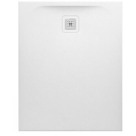 Receveur de douche LAUFEN PRO rectangulaire, écoulement sur le petit côté 1000 x 800 x 33 mm blanc mat LAUFEN