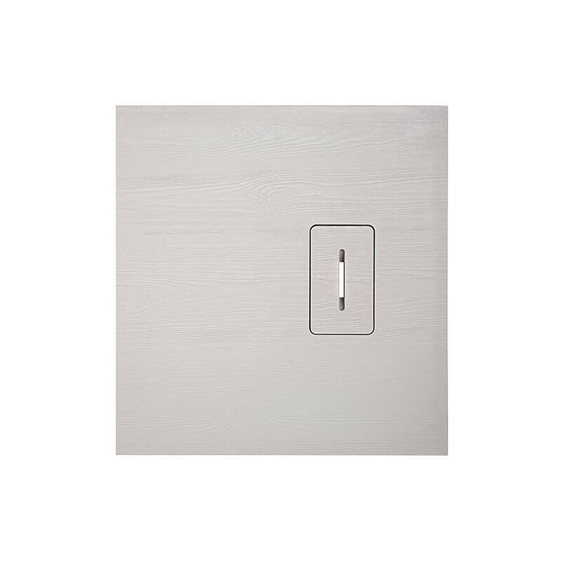 Receveur de douche Lendou 800x35x800 mm avec structure en bois fonte minérale beige mat 90 mm