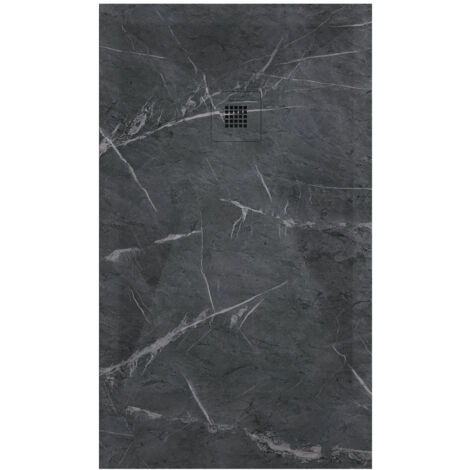 Receveur de douche Marquina, finition Lisse Stone 3D, grille de couleur - 120 x 70 cm
