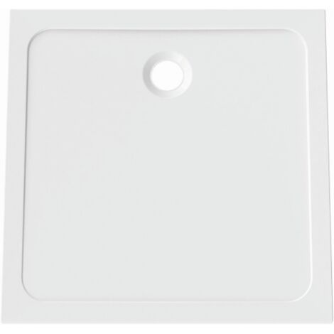 Receveur de douche minéral moulé blanc 80x80x3cm. avec antidérapant