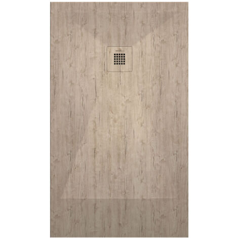 Receveur de douche Nature, finition Lisse Stone 3D, grille de couleur - 120 x 80 cm