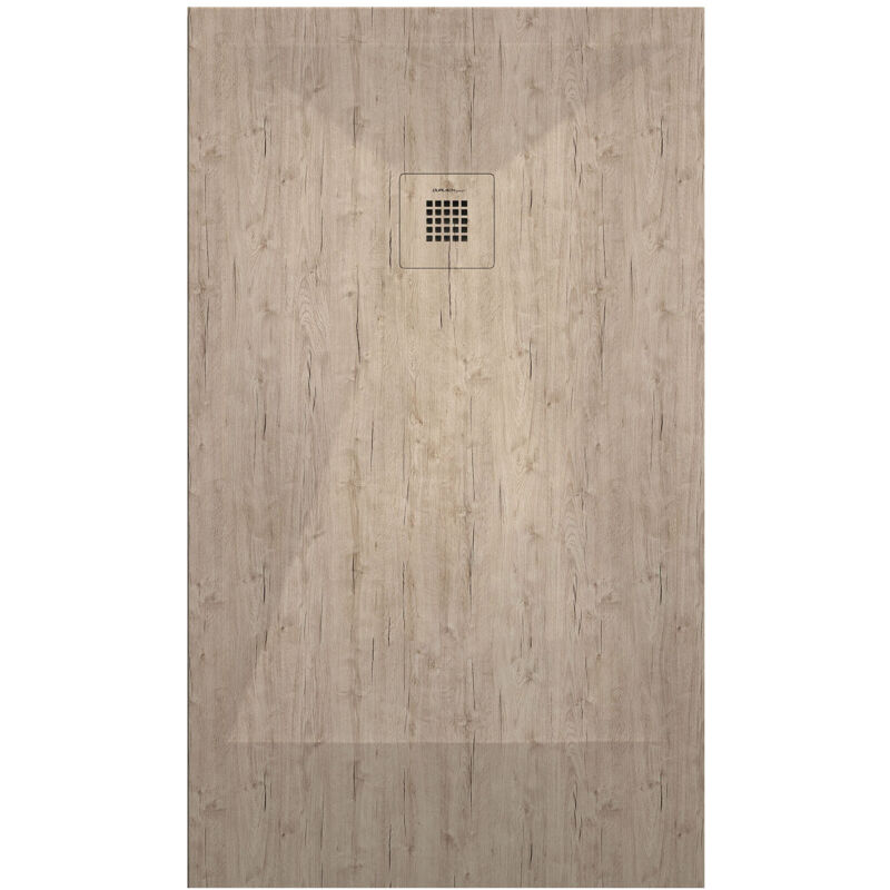 Kroos ® - Receveur de douche Nature, finition Lisse Stone 3D, grille de couleur - 70 x 70 cm