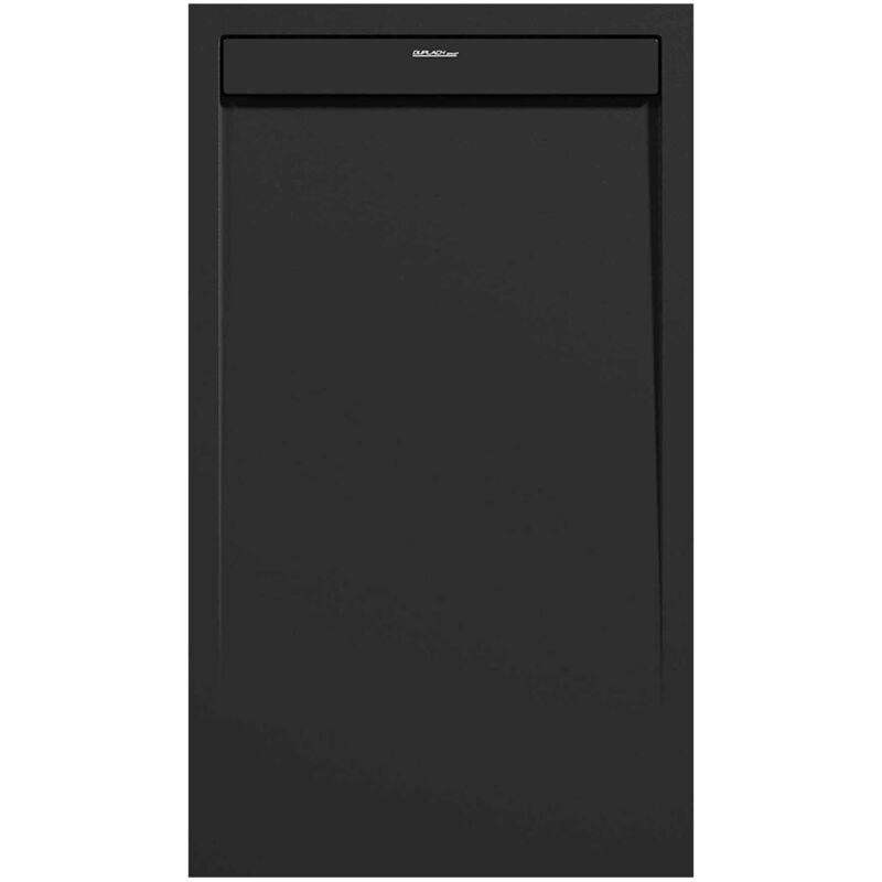 Receveur de douche Noir, finition Lisse Stone smart, grille de couleur - 130 x 80 cm