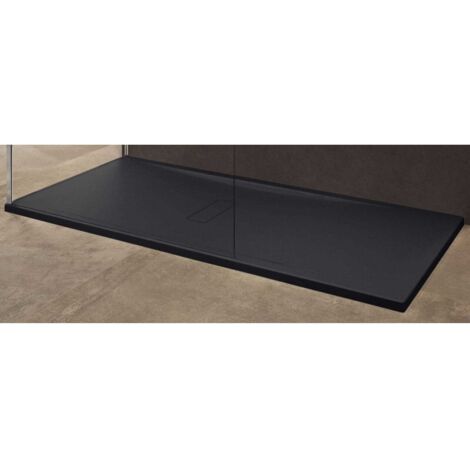 Receveur de douche noir ultraplat recoupable NOVELLINI CUSTOM 120x90 cm - H 3,5 cm