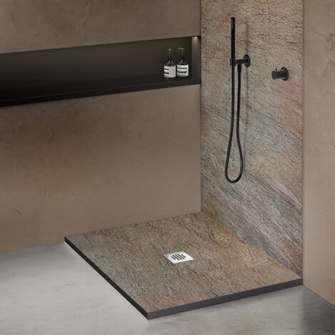 Receveur de douche pierre naturelle cuivre 90x90 cm