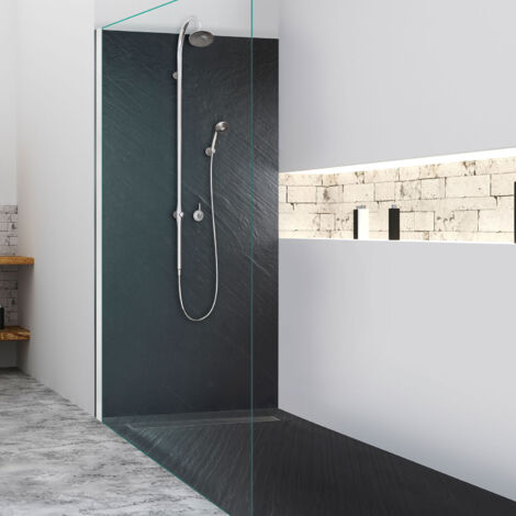 Receveur de douche pierre naturelle graphite noir 90x90 cm