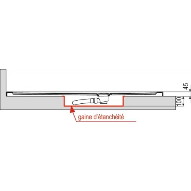 Novellini - Receveur Olympic + acrylique rectangulaire 140x80x4,5 cm diffusion france