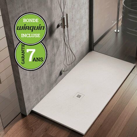 Receveur de douche Poalgi, extraplat, blanc polaire, L.80 x l.80 cm, série Hos's